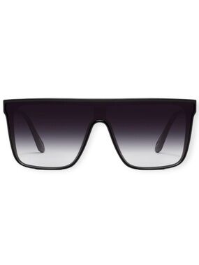 QUAY Nightfall Sunglasses Black Black Frame Grey Gradient Lens Unisex NWT